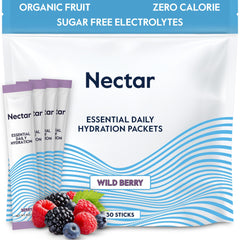 Nectar frente del paquete Berry mostrando diseño claro y beneficios