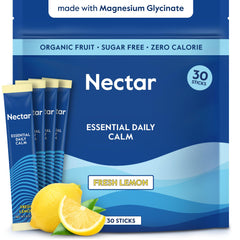 Nectar envase frontal con sticks sabor limón y beneficios calmantes