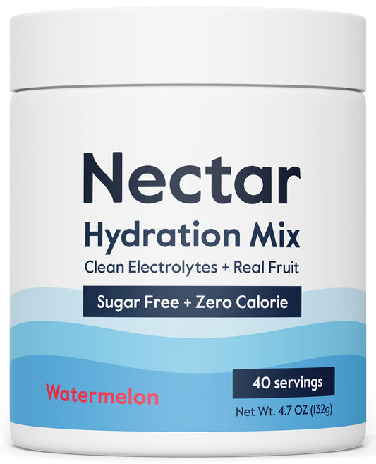 Nectar envase frontal sabor sandía mostrando porciones y diseño claro