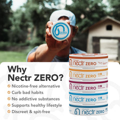 Nectr cuatro pucks abiertos con 20 mini pouches por puck práctica