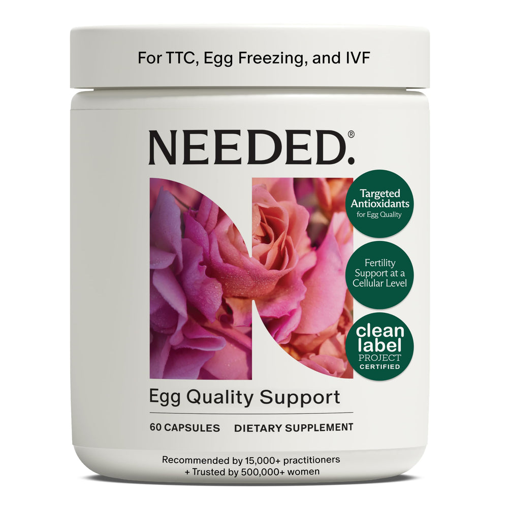 Needed frasco frontal del producto muestra etiqueta clara y confianza