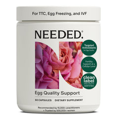 Needed frasco frontal del producto muestra etiqueta clara y confianza
