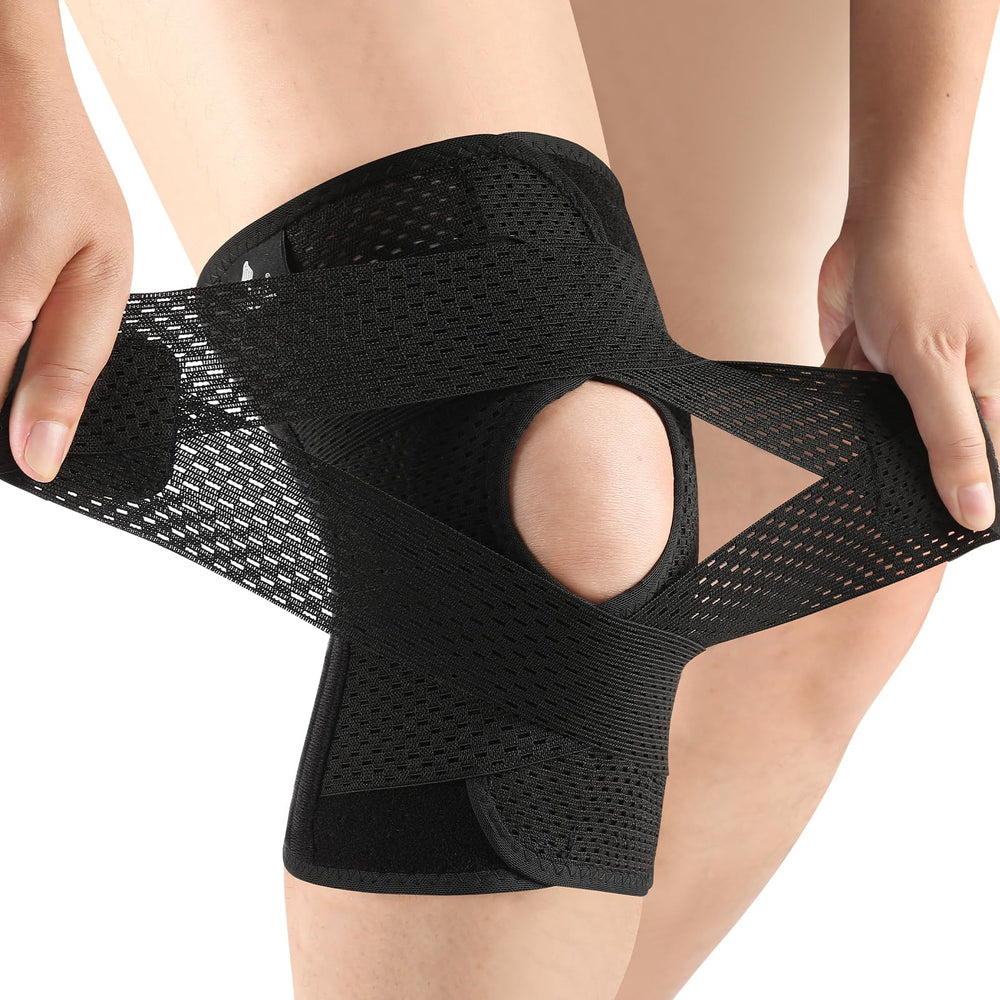 NEENCA rodillera frontal mostrando ajuste y diseño, soporte confortable