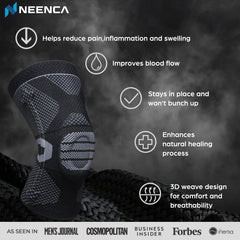 NEENCA rodillera tejido 3D transpirable para confort y secado rápido