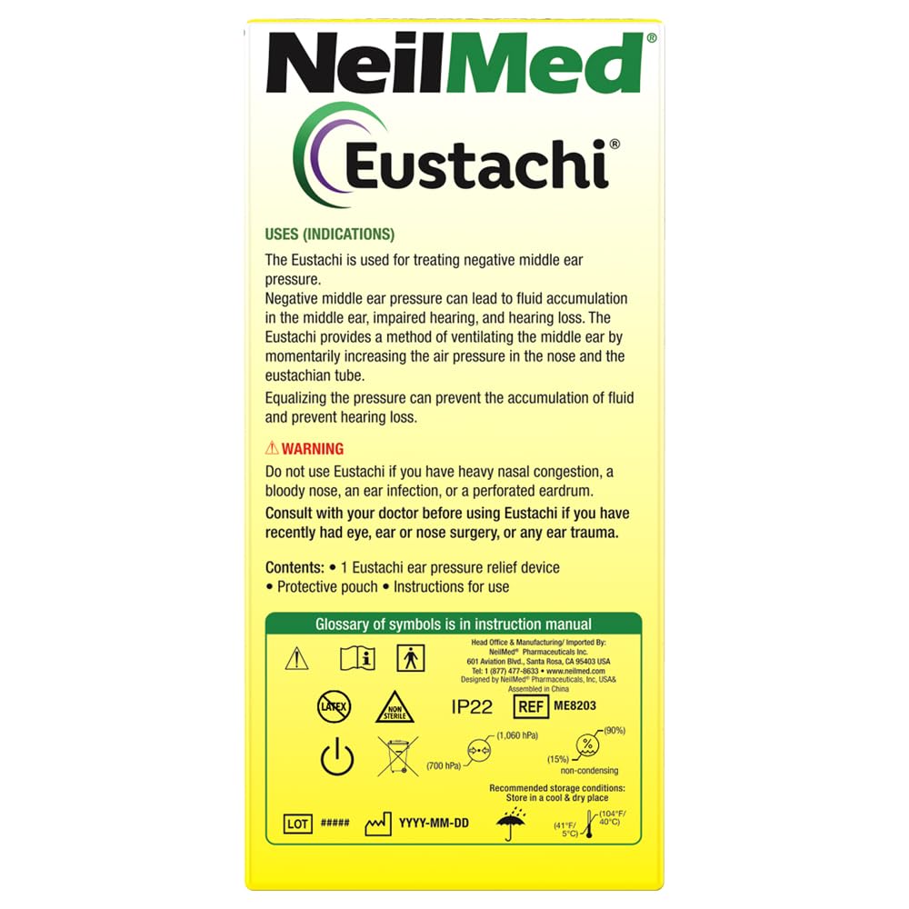 NeilMed Eustachi guardado en su funda protectora para transporte seguro