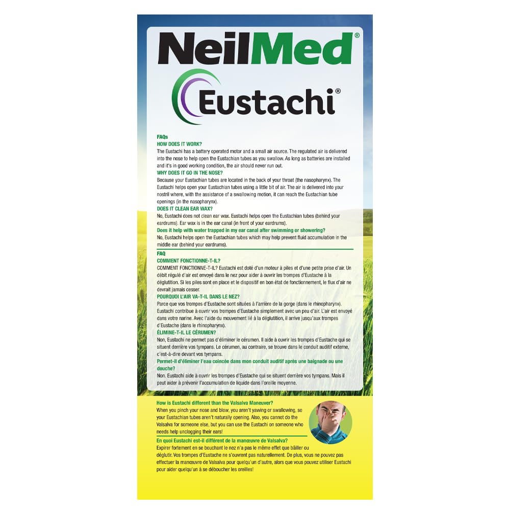 NeilMed comparación de tamaño junto a una mano para valorar portabilidad