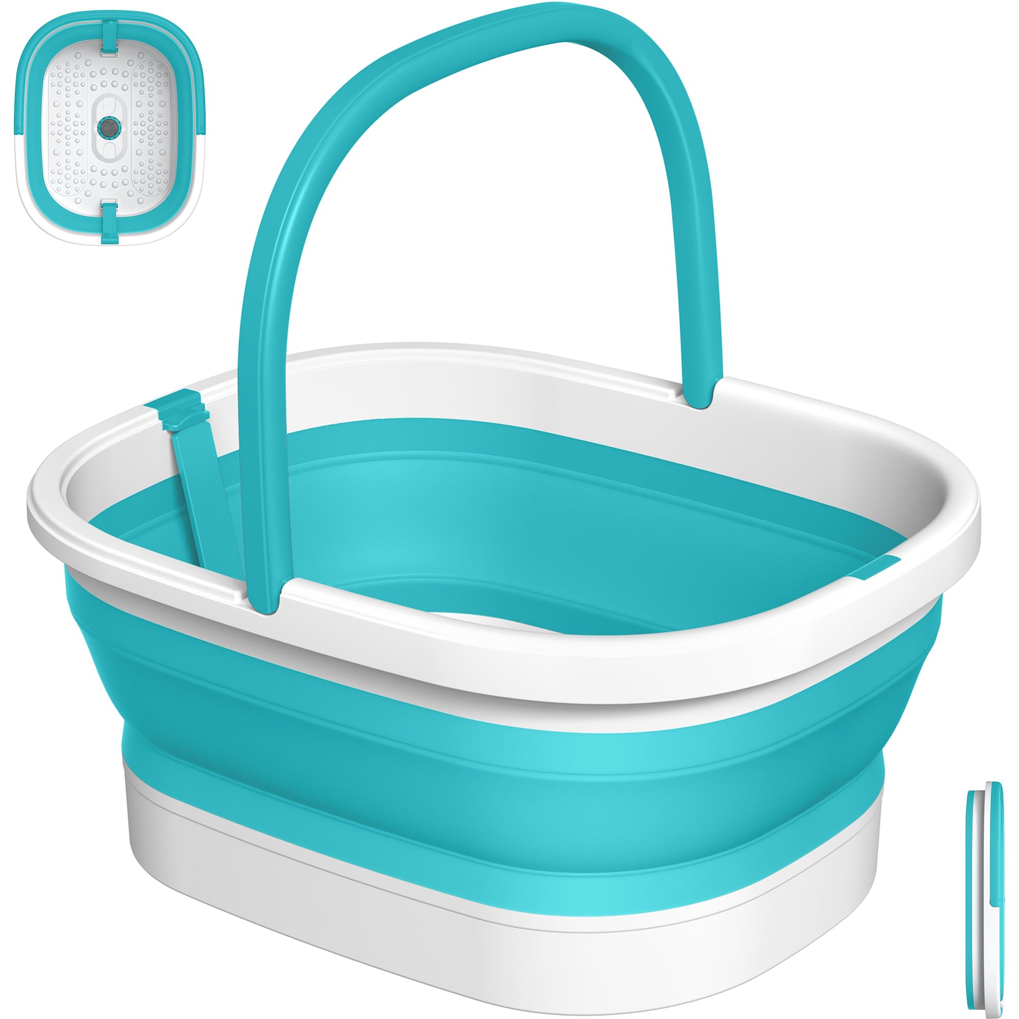 Nekteck bañera frontal plegable mostrando forma y portabilidad
