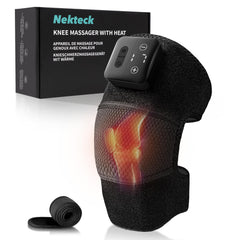 Nekteck vista frontal del masajeador mostrando cobertura térmica envolvente y confort