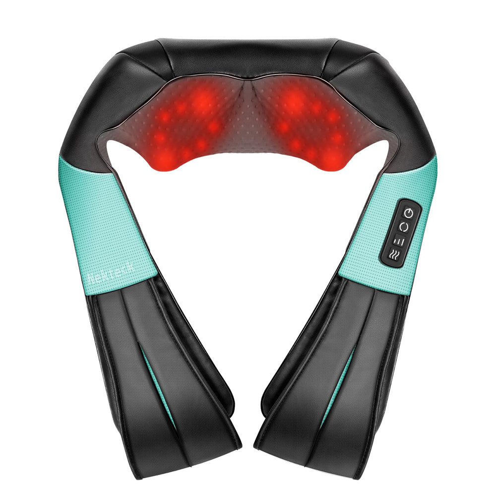 Nekteck vista frontal del masajeador mostrando su forma ergonómica y comodidad