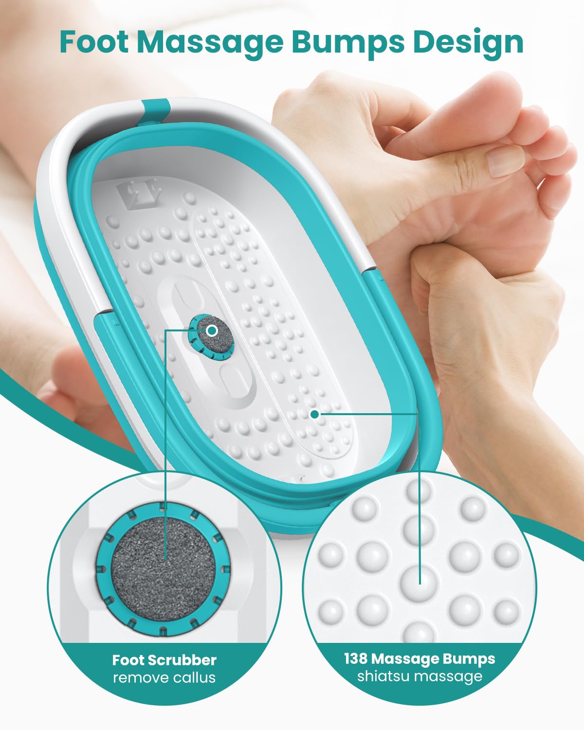 Nekteck piedra pómez integrada para exfoliar y suavizar pies