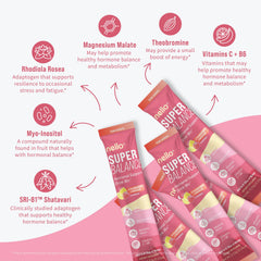 Nello Superbalance ingredientes clave en foco: SRI-81, mio-inositol y rhodiola, combinación para apoyo diario