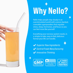 Nello SuperCalm sobre en mano para comparar tamaño práctico