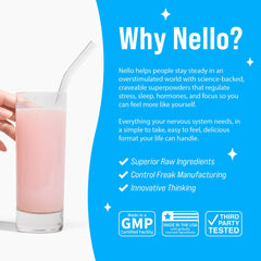 Nello Supercalm comparación de tamaño con mano para visualizar porciones y almacenamiento