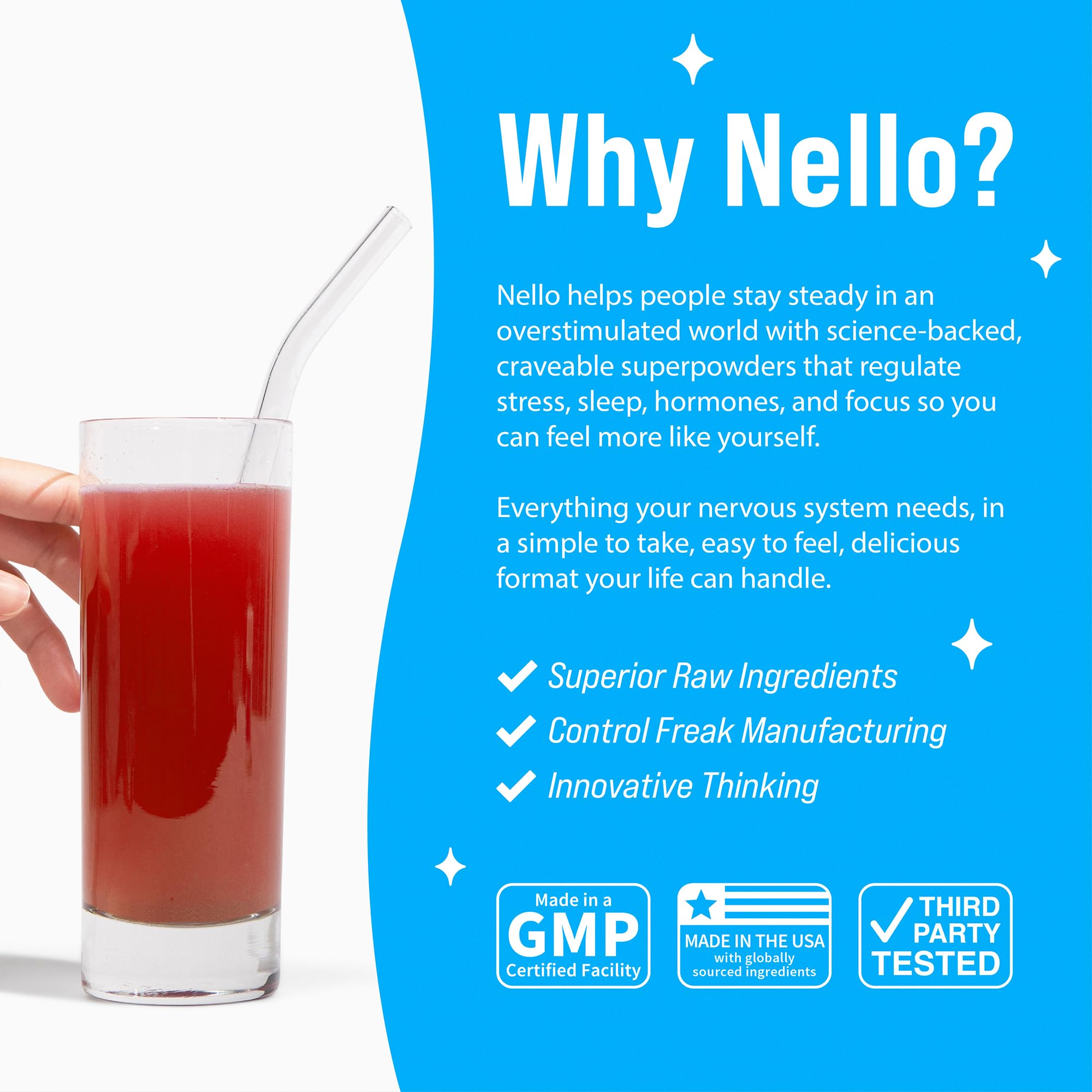 Nello Supercalm lata multi‑servicio con sobres alrededor para uso familiar
