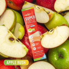 Gota y manzana representando sabor Apple Rush de Nello Superfocus