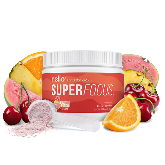 Nello Superfocus frente del empaque mostrando diseño y beneficios