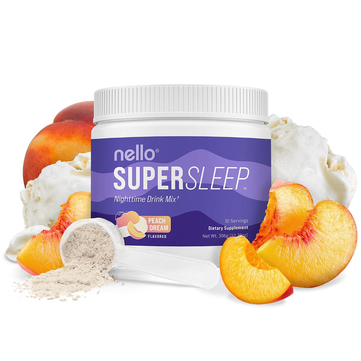 Nello Supersleep frente del empaque mostrando diseño y beneficio de sueño