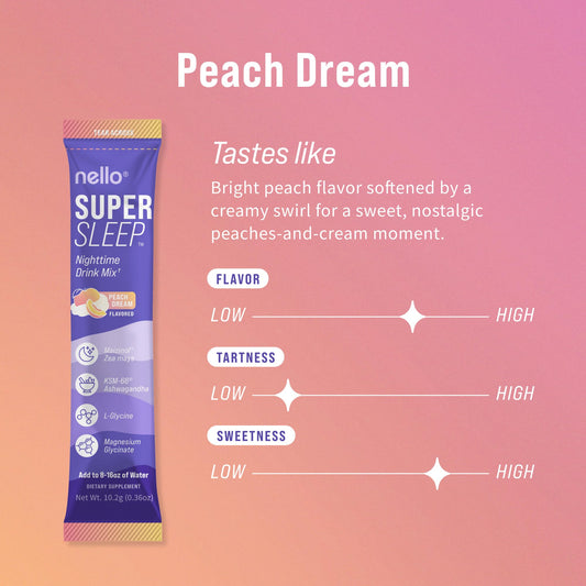 Nello sobre individual Peach Dream listo para disolver y fácil uso