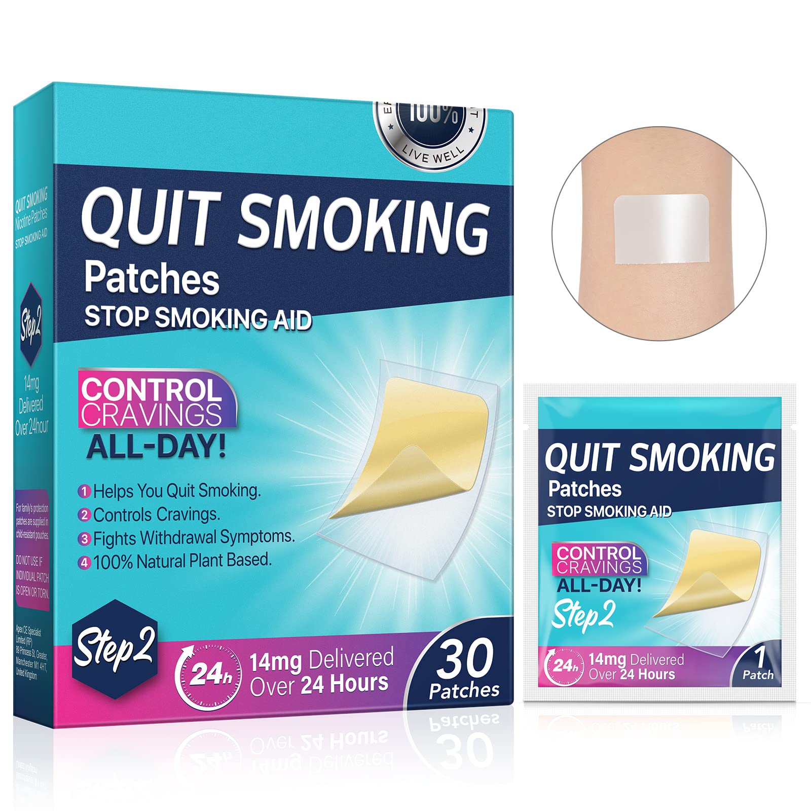 NenMaoKeNu frente del empaque mostrando 30 parches y beneficios claros