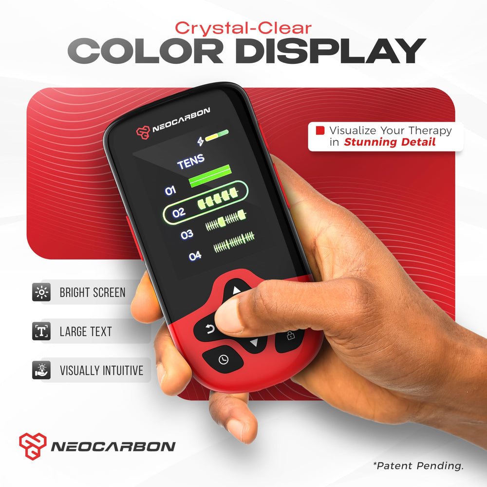 Neocarbon detalle de pantalla LED a color que facilita seleccionar programas
