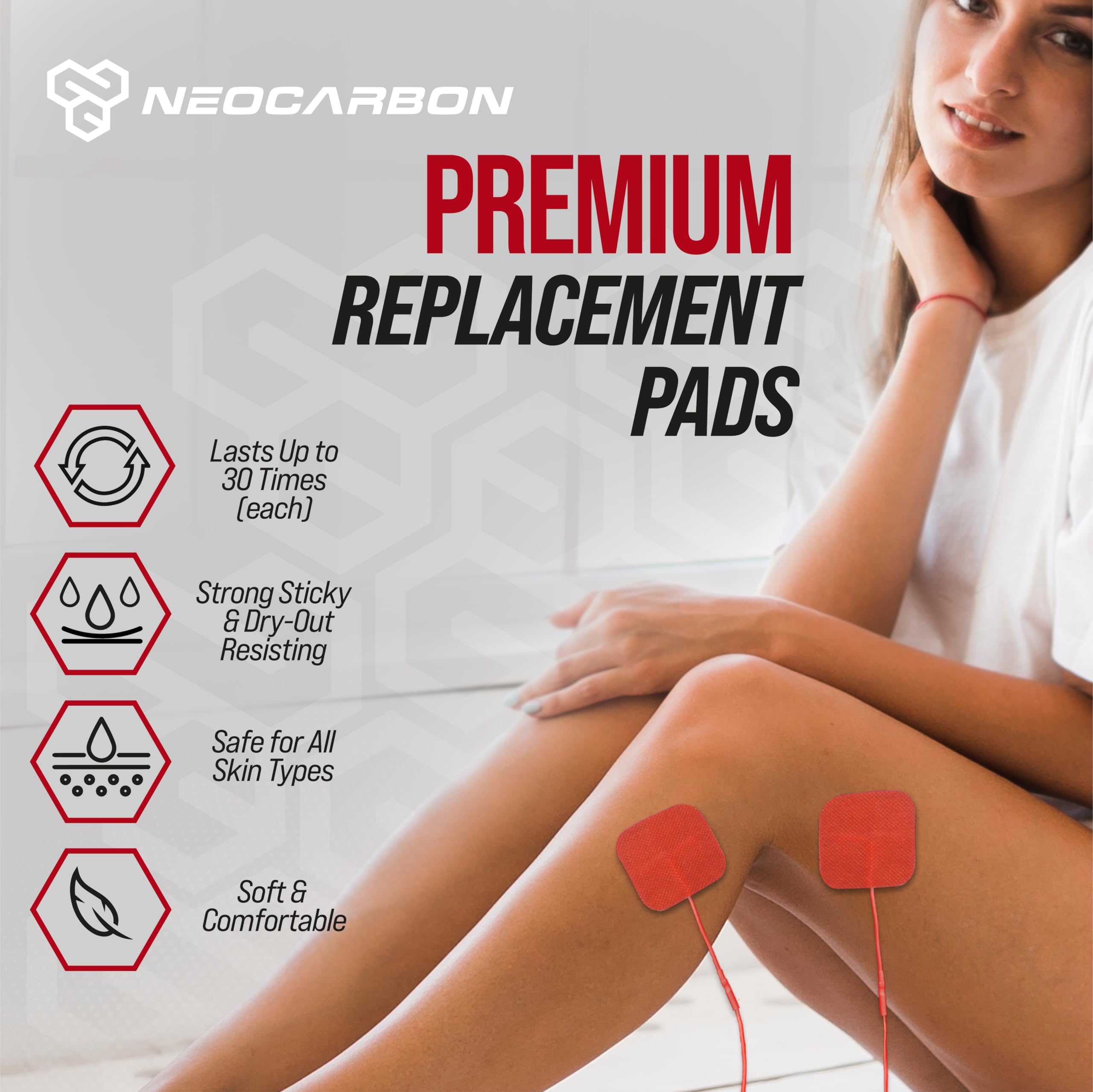 Neocarbon textura flexible del parche que se adapta a curvas