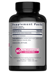 NeoCell etiqueta lateral con lista de ingredientes clara y beneficios