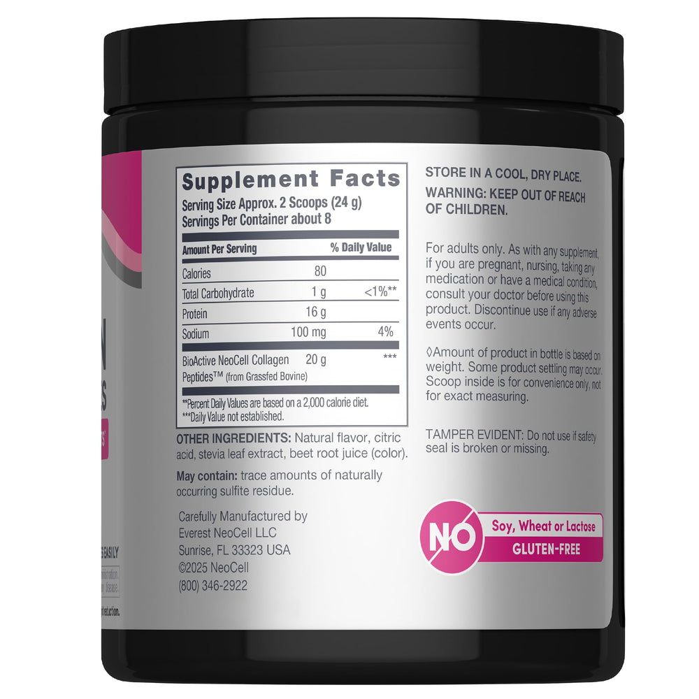 NeoCell péptidos de colágeno mezcla en bebida para uso diario