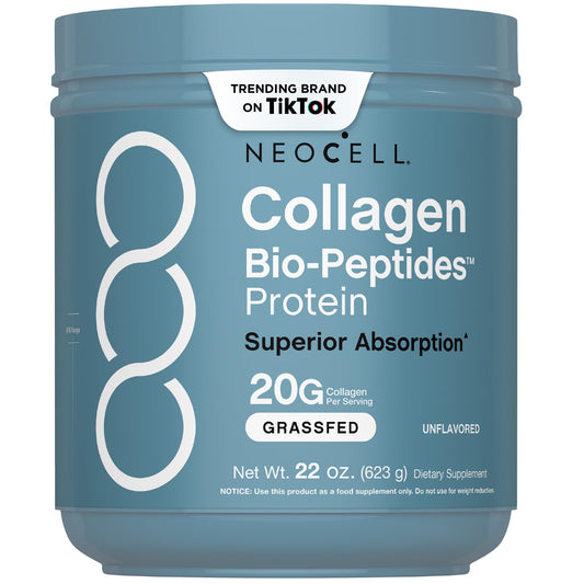 NeoCell frasco frontal mostrando etiqueta clara y tamaño 22 oz, confianza de marca