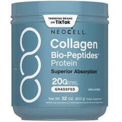 NeoCell frasco frontal mostrando etiqueta clara y tamaño 22 oz, confianza de marca