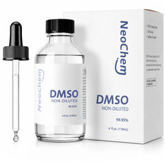 NeoChem frasco frontal con gotero, presentación profesional y control de dosificación