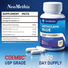 NeoMethis etiqueta con información nutricional y pruebas de terceros