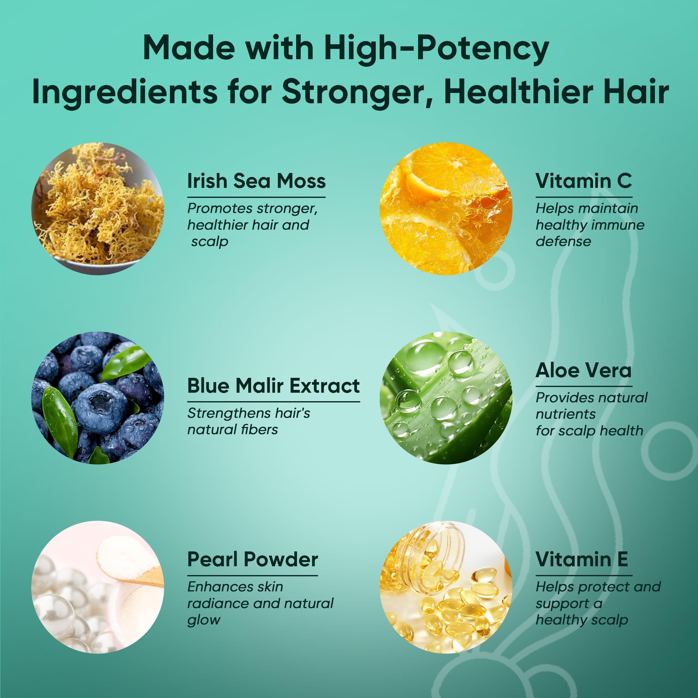 Neonomicon ingredientes sea moss y aloe vera en primer plano, apoyo nutritivo visible