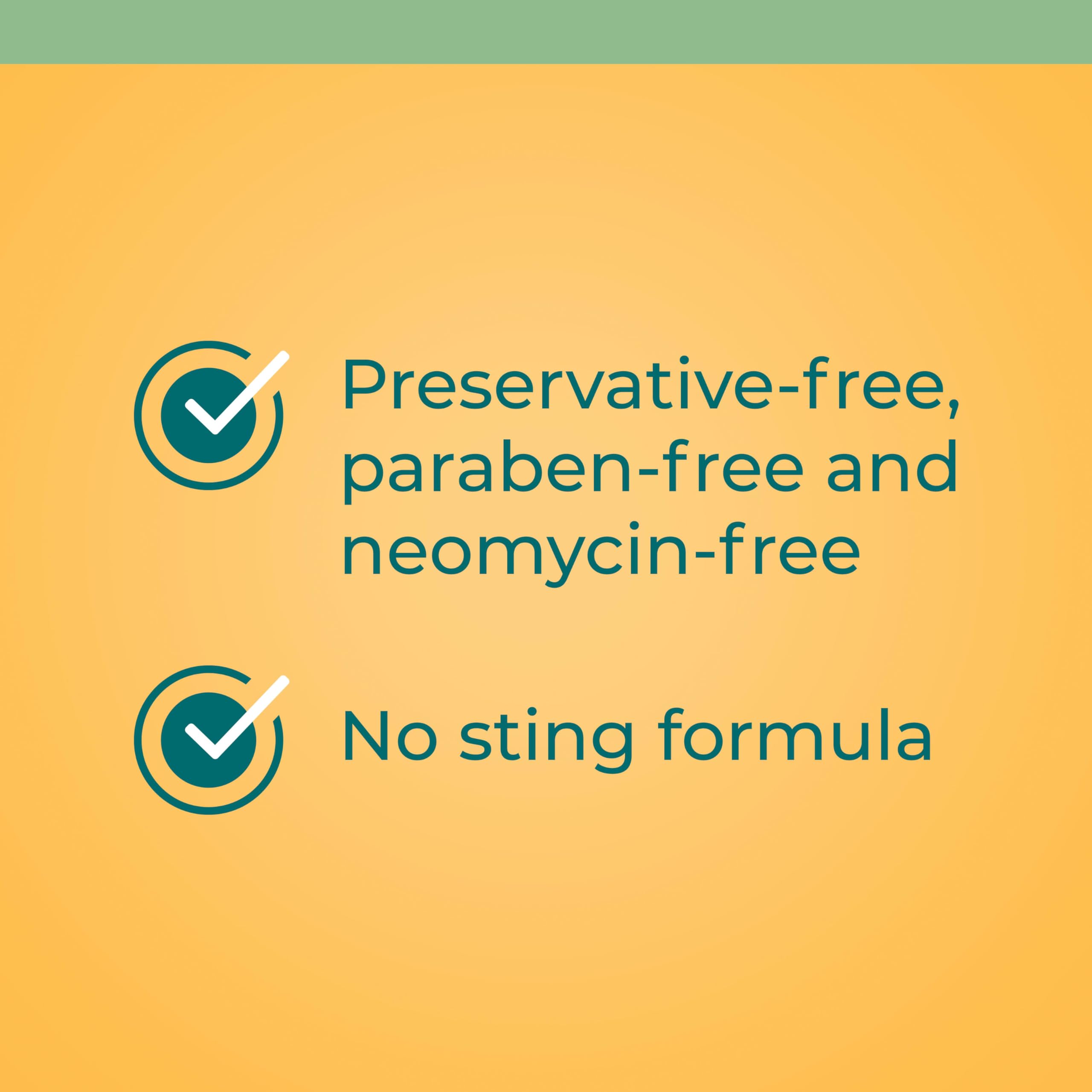 Neosporin aplicación con dedo ofreciendo protección sin ardor