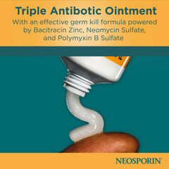 Aplicación de Neosporin con el dedo sobre un corte pequeño, prevención de infección