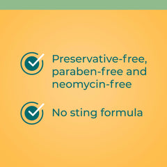 Neosporin aplicación con dedo ofreciendo protección sin ardor