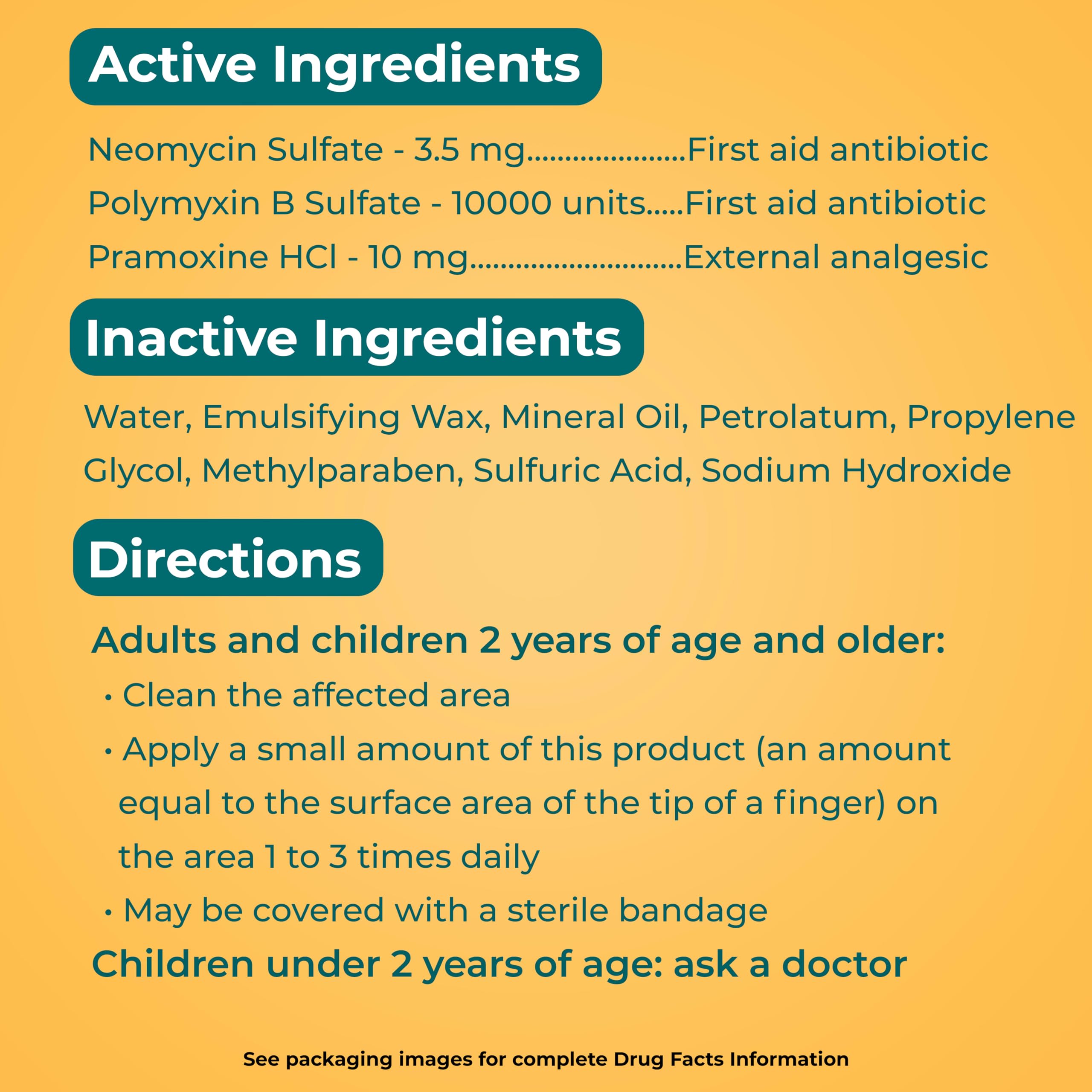 Neosporin comparación de tamaño del tubo para almacenamiento fácil