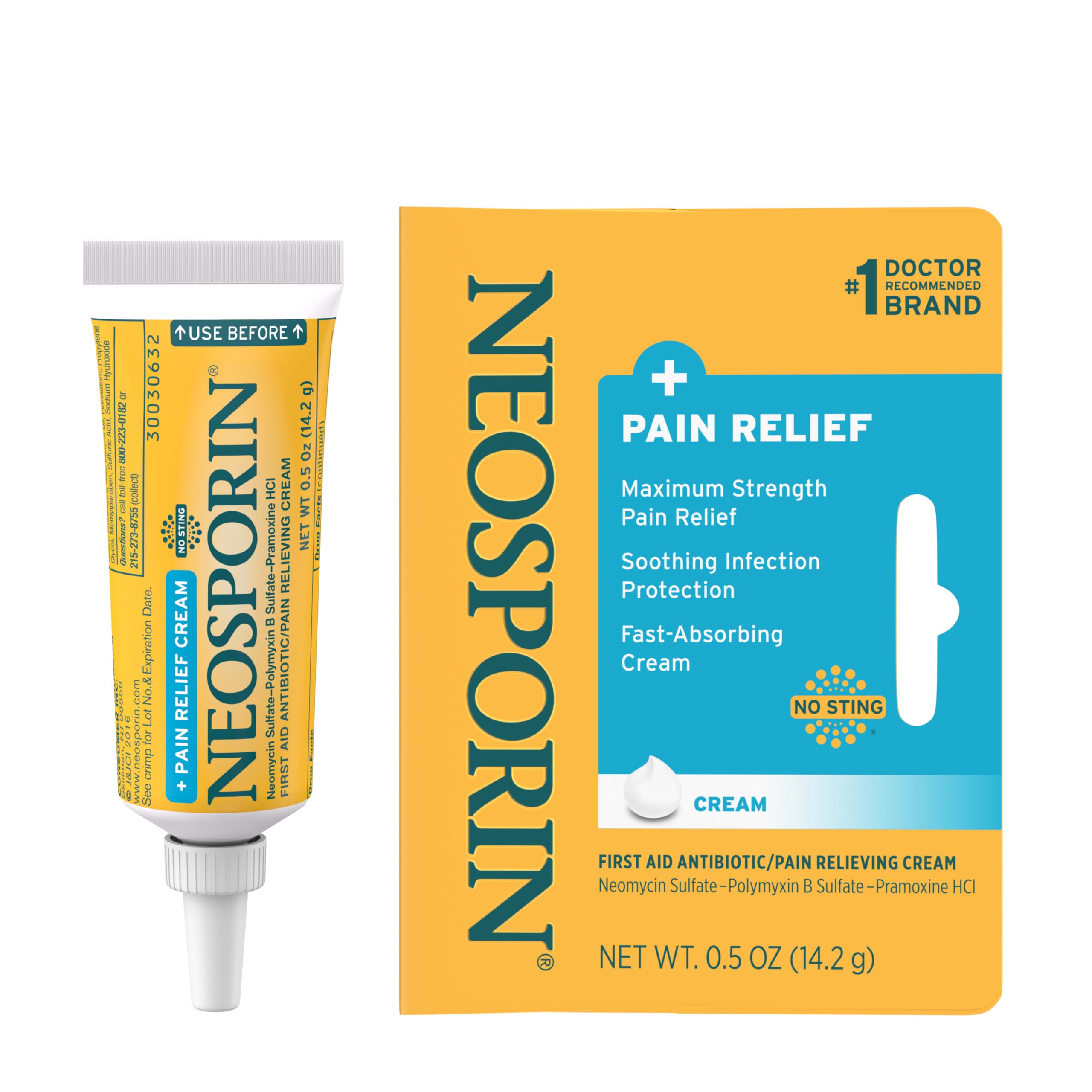 Neosporin pack frontal mostrando los dos tubos y beneficios rápidos