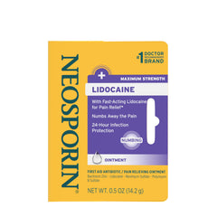 Neosporin tubo frontal mostrado, presentación compacta y protección antibacteriana