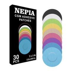 Nepia parche frontal del paquete mostrando 30 piezas y colores rainbow, protección duradera