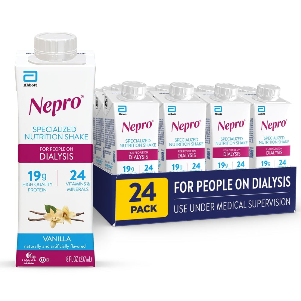 Nepro Vainilla frente del envase mostrando marca y tamaño, fácil transporte