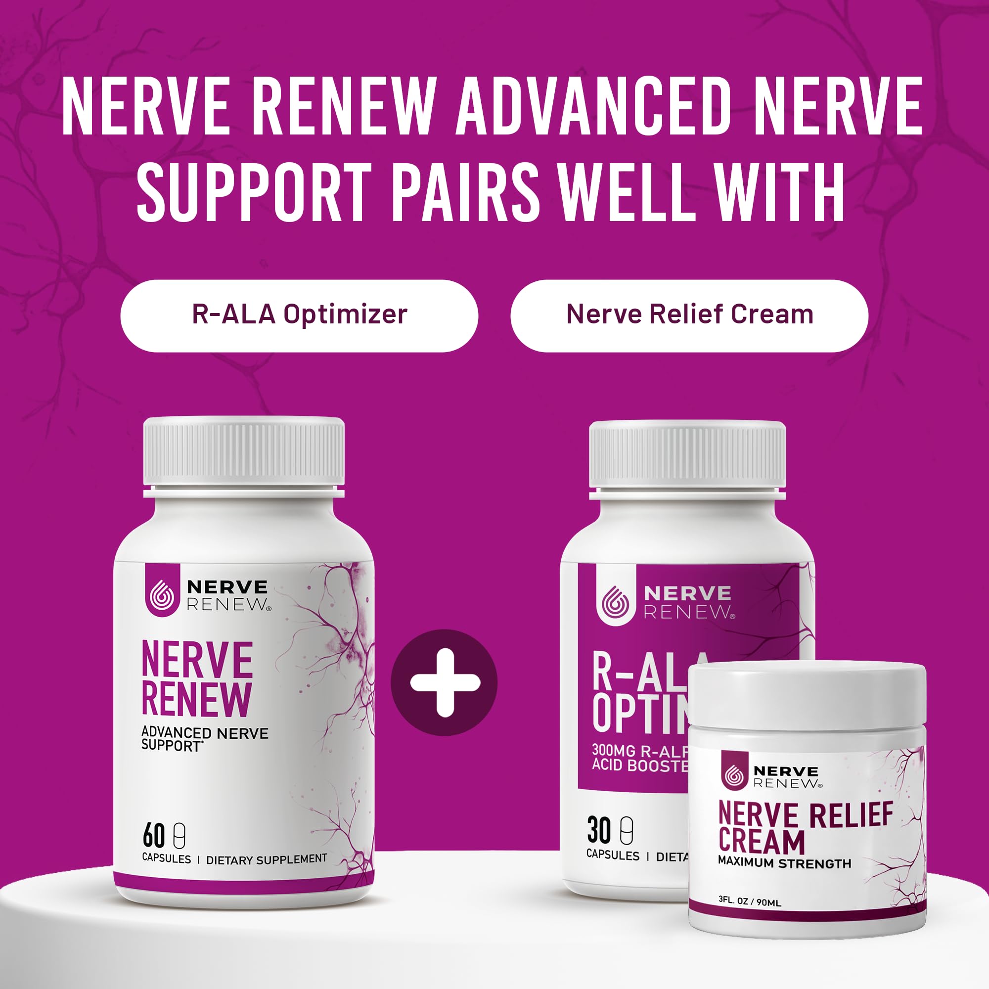 NERVE RENEW bote abierto con cápsulas visibles para mostrar contenido real del producto