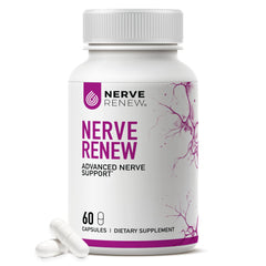 NERVE RENEW envase frontal mostrando diseño y cantidad 60 ct, confianza visual