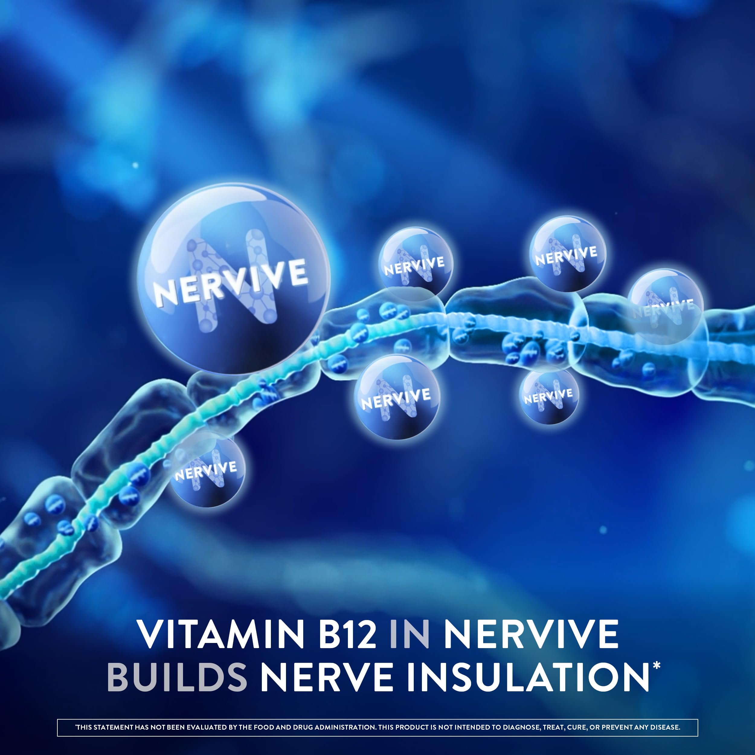 Nervive etiqueta con ingredientes que muestra vitaminas B y ALA