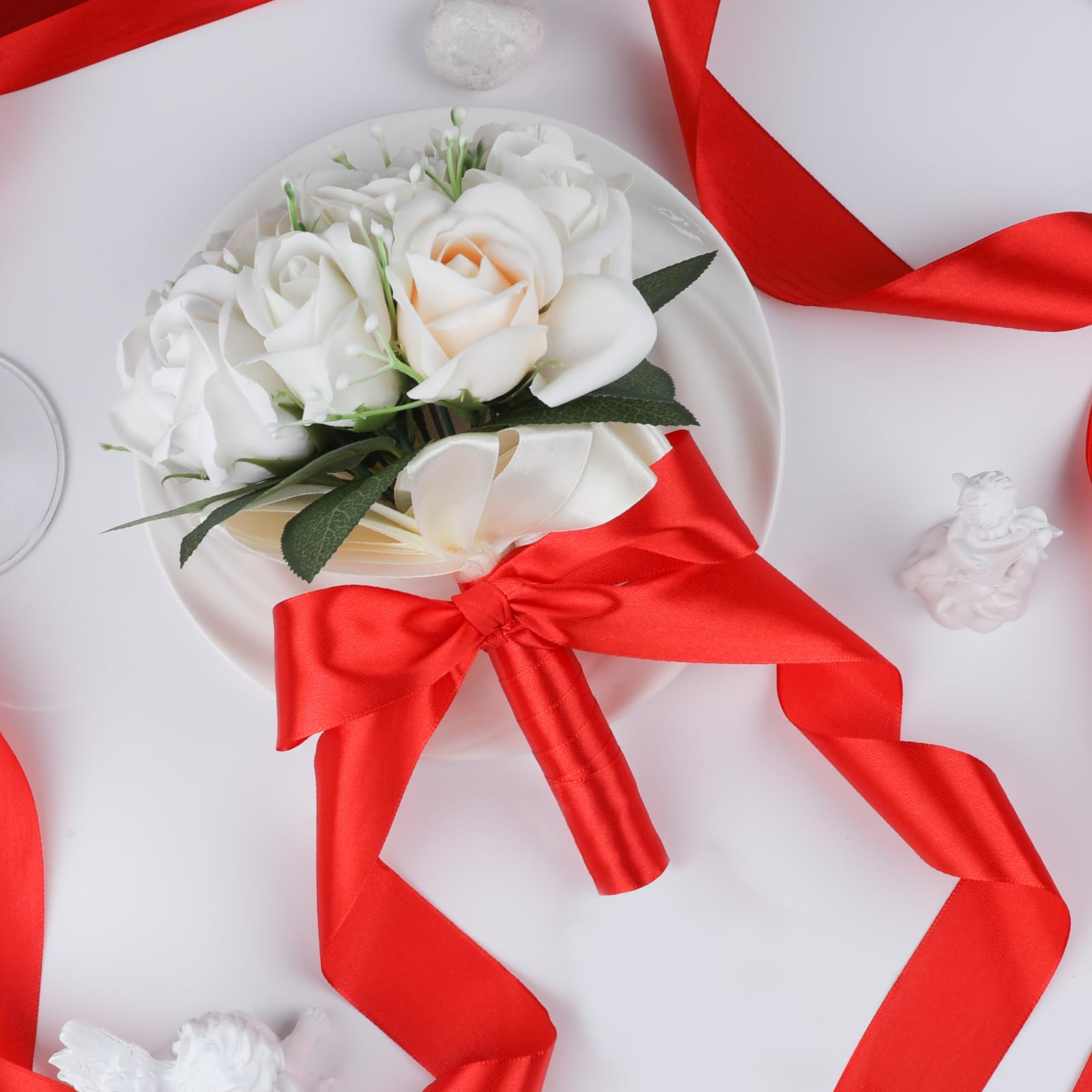 NESCCI lazo hecho con la cinta en caja de regalo para acabado profesional