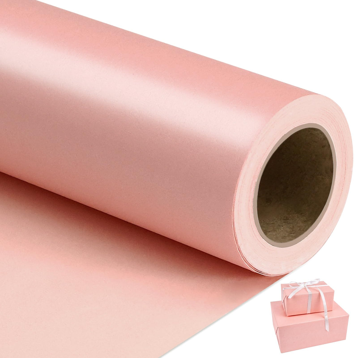 NESCCI papel de regalo rosa vista frontal elegante y resistente