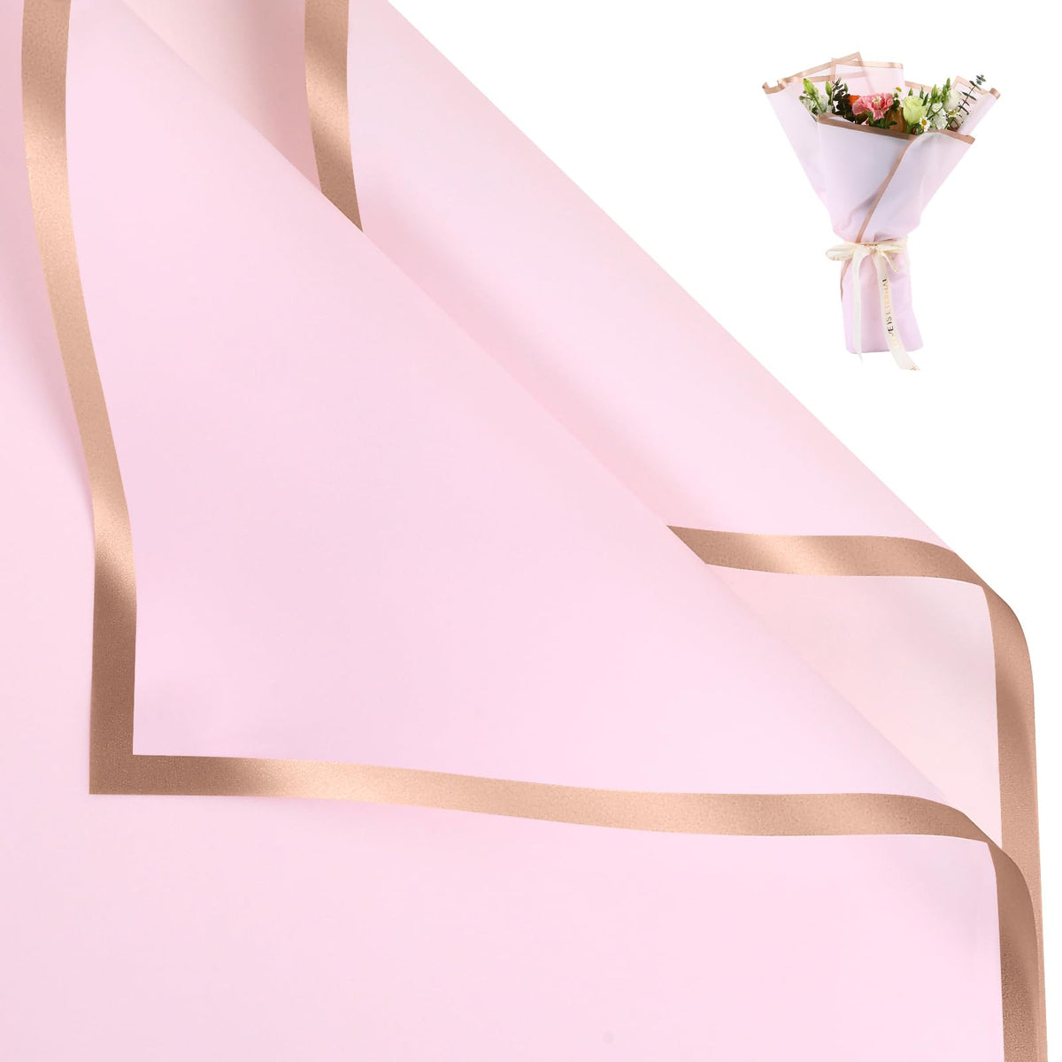 NESCCI frontal del paquete de papel rosado impermeable con aspecto profesional