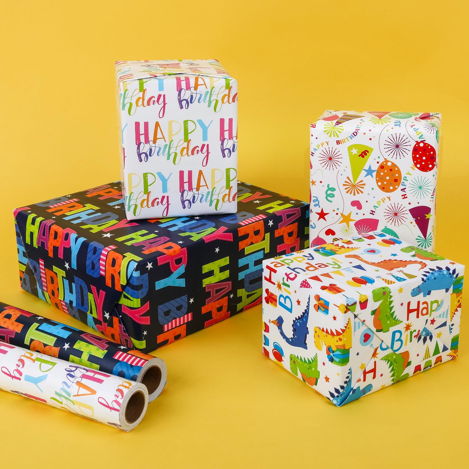 NESCCI detalle del motivo Happy Birthday que destaca colores vibrantes