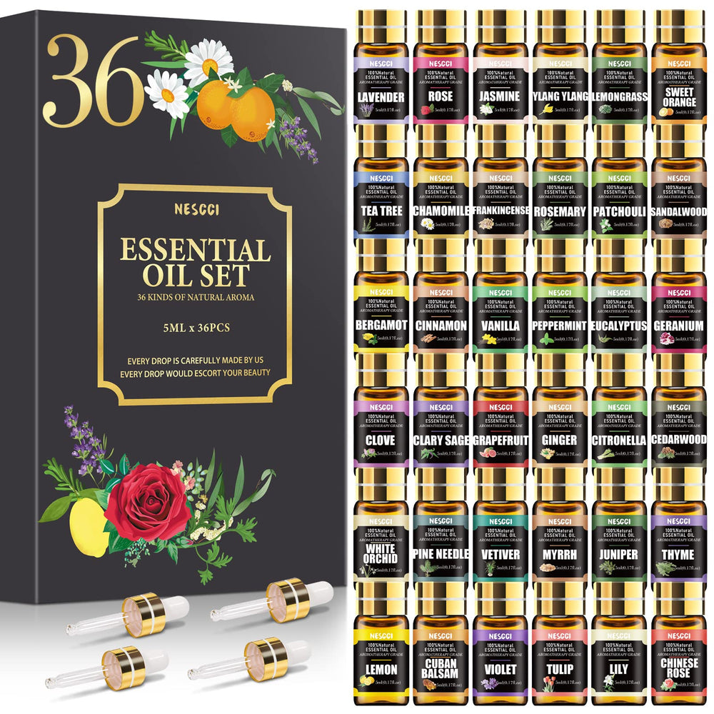 NESCCI set frontal con 36 botellas, variedad aromática instantánea