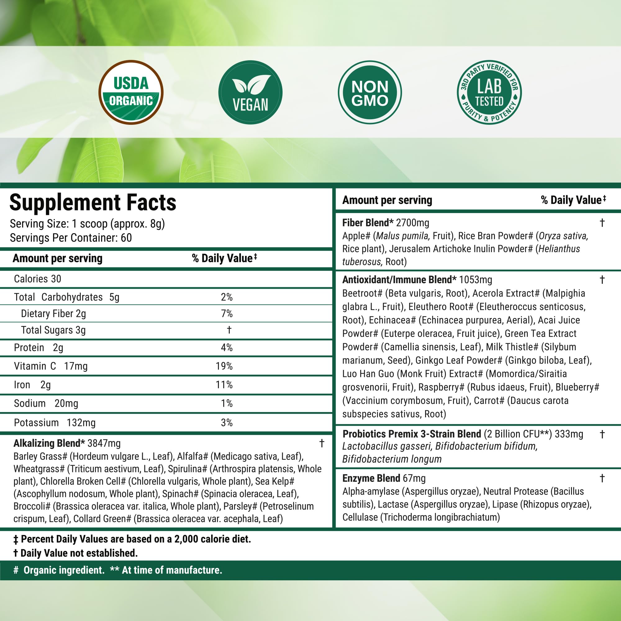 Nested Naturals comparación tamaño del envase junto a fruta