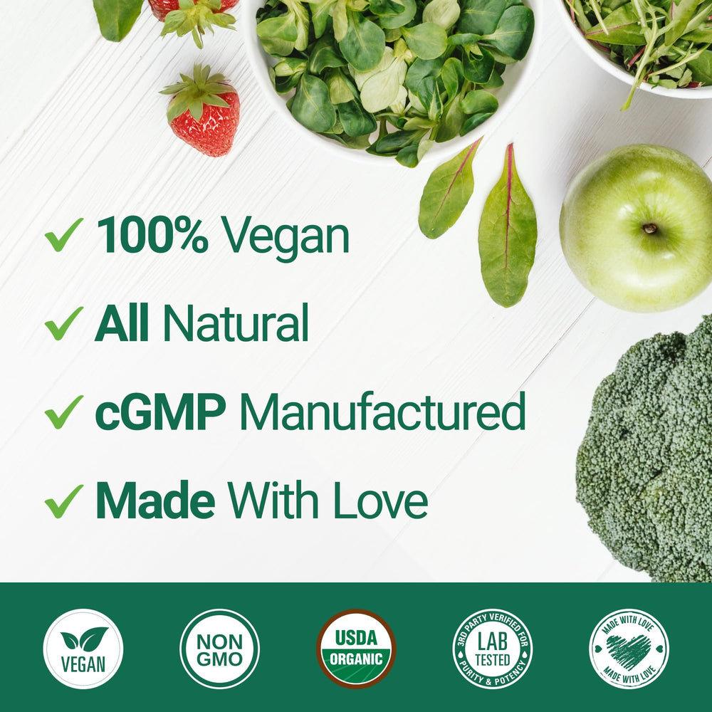 Nested Naturals etiqueta con certificación USDA Organic visible